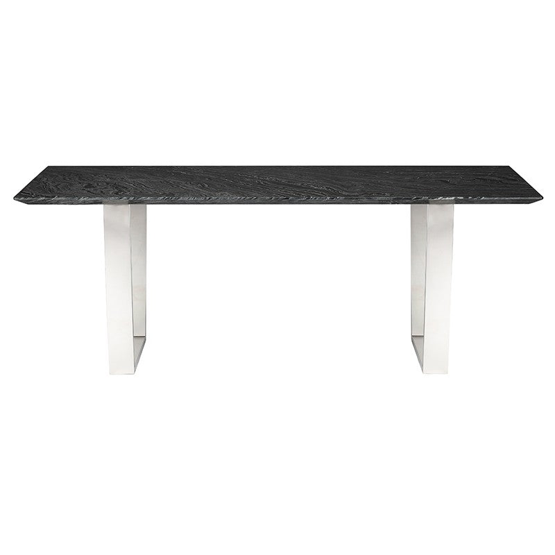 Catrine Dining Table-Nuevo-NUEVO-HGNA311-Dining Tablesblack wood vein-brushed gold legs-21-France and Son