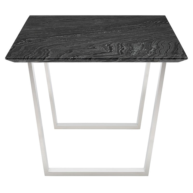 Catrine Dining Table-Nuevo-NUEVO-HGNA311-Dining Tablesblack wood vein-brushed gold legs-22-France and Son
