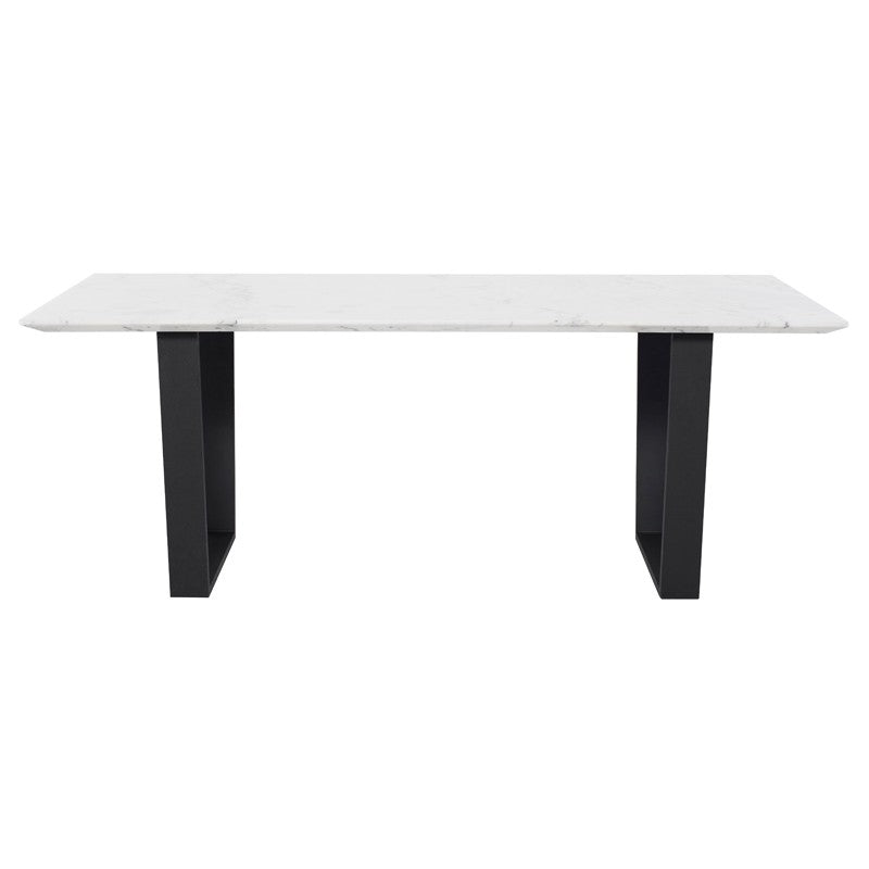 Catrine Dining Table-Nuevo-NUEVO-HGNA311-Dining Tablesblack wood vein-brushed gold legs-18-France and Son