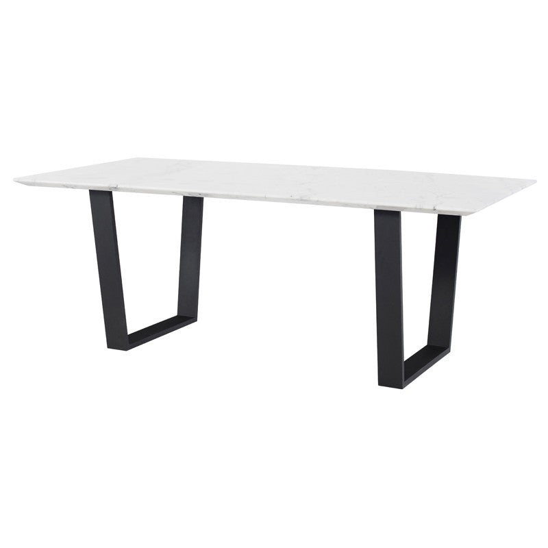 Catrine Dining Table-Nuevo-NUEVO-HGNA484-Dining Tableswhite-matte black steel legs-17-France and Son