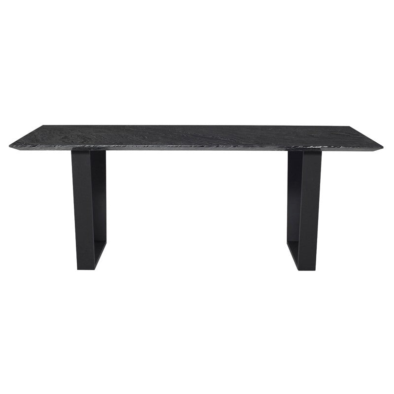 Catrine Dining Table-Nuevo-NUEVO-HGNA311-Dining Tablesblack wood vein-brushed gold legs-14-France and Son