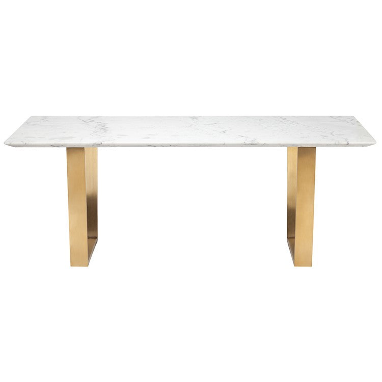 Catrine Dining Table-Nuevo-NUEVO-HGNA311-Dining Tablesblack wood vein-brushed gold legs-9-France and Son