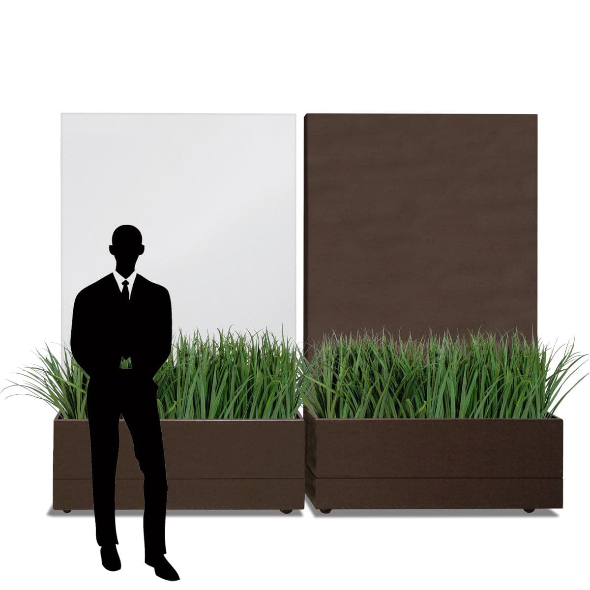 Liriope Planter For Base Of Movable Partition Wall-Gold Leaf Design Group-GOLDL-HY1628-BB-Planters-2-France and Son
