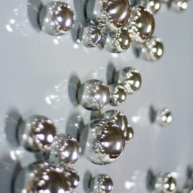 Substrate Wall Play Grey W/Orb Stainless-Gold Leaf Design Group-GOLDL-HY7823-Wall Decor-2-France and Son