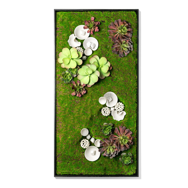 Green Wall, Succulent W/ Wall Play™-Gold Leaf Design Group-GOLDL-HY9423-B-Wall DecorLarge-1-France and Son