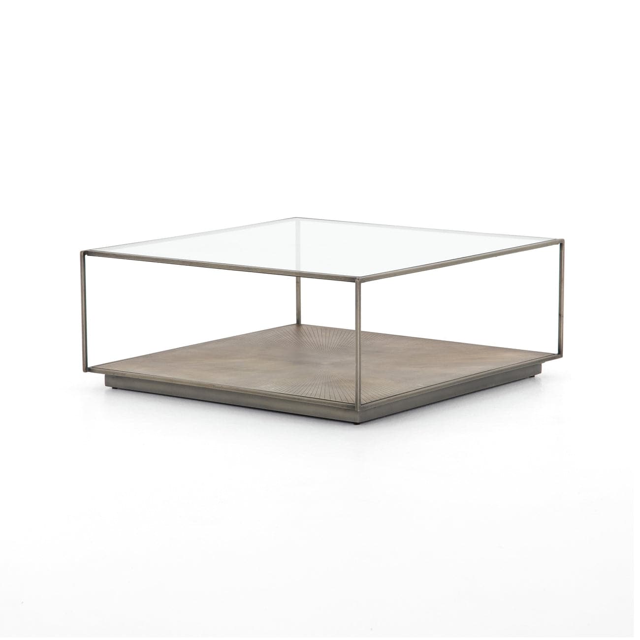 Abel Sunburst Square Coffee Table-Four Hands-FH-IELE-140-Coffee Tables-1-France and Son