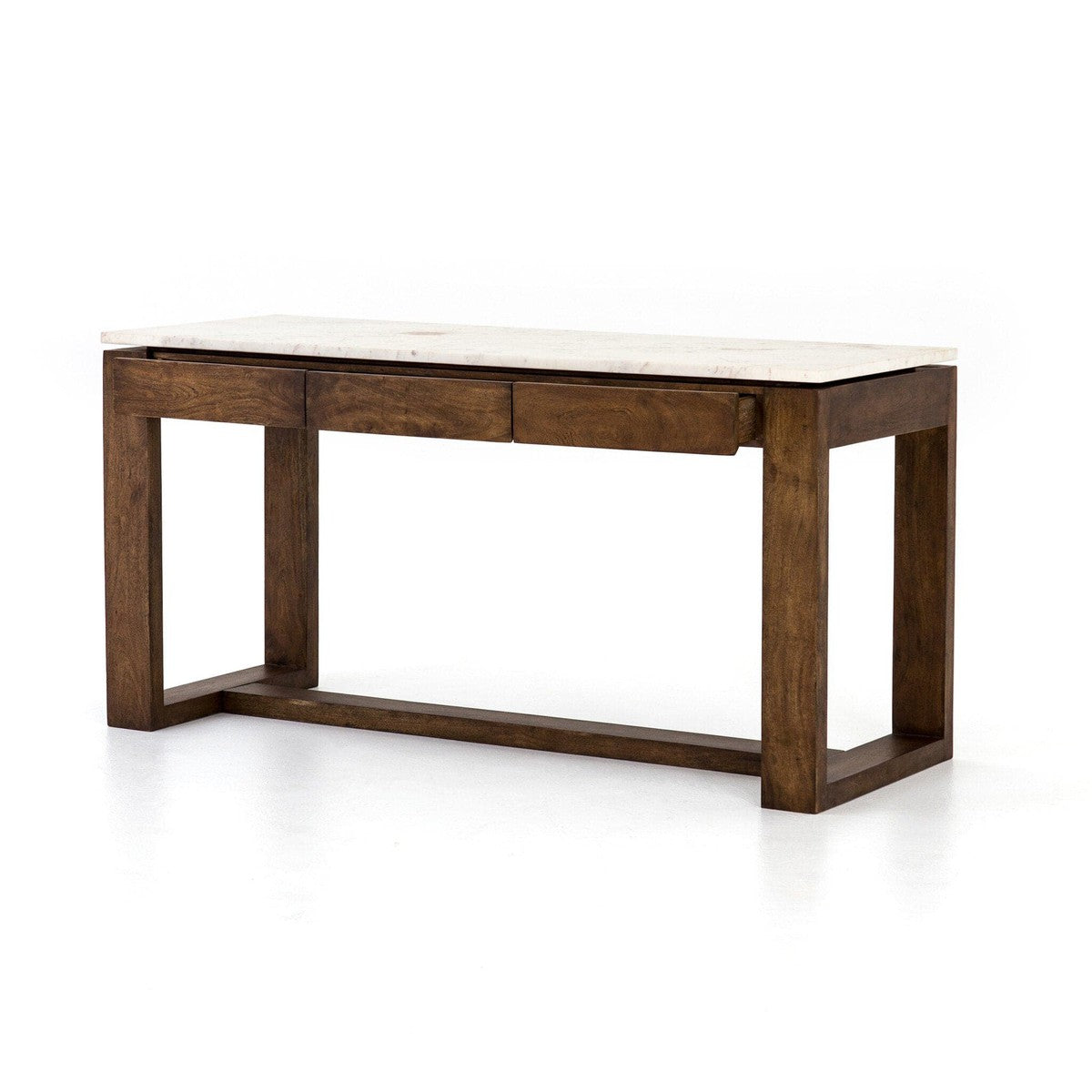 Everton Kitchen Island - Polished White Marble