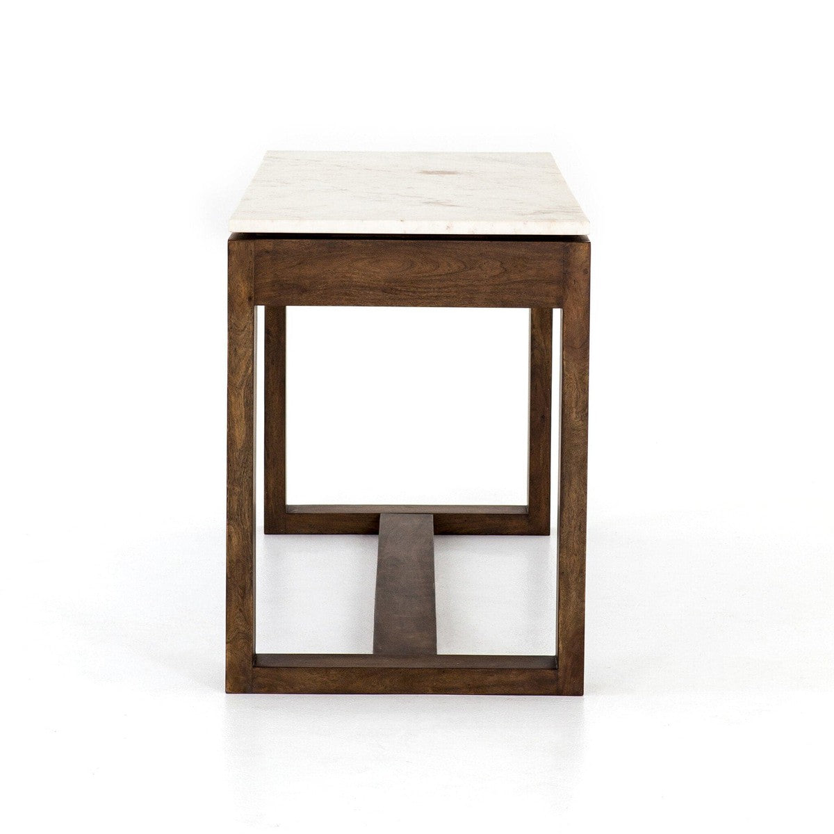 Everton Kitchen Island - Polished White Marble