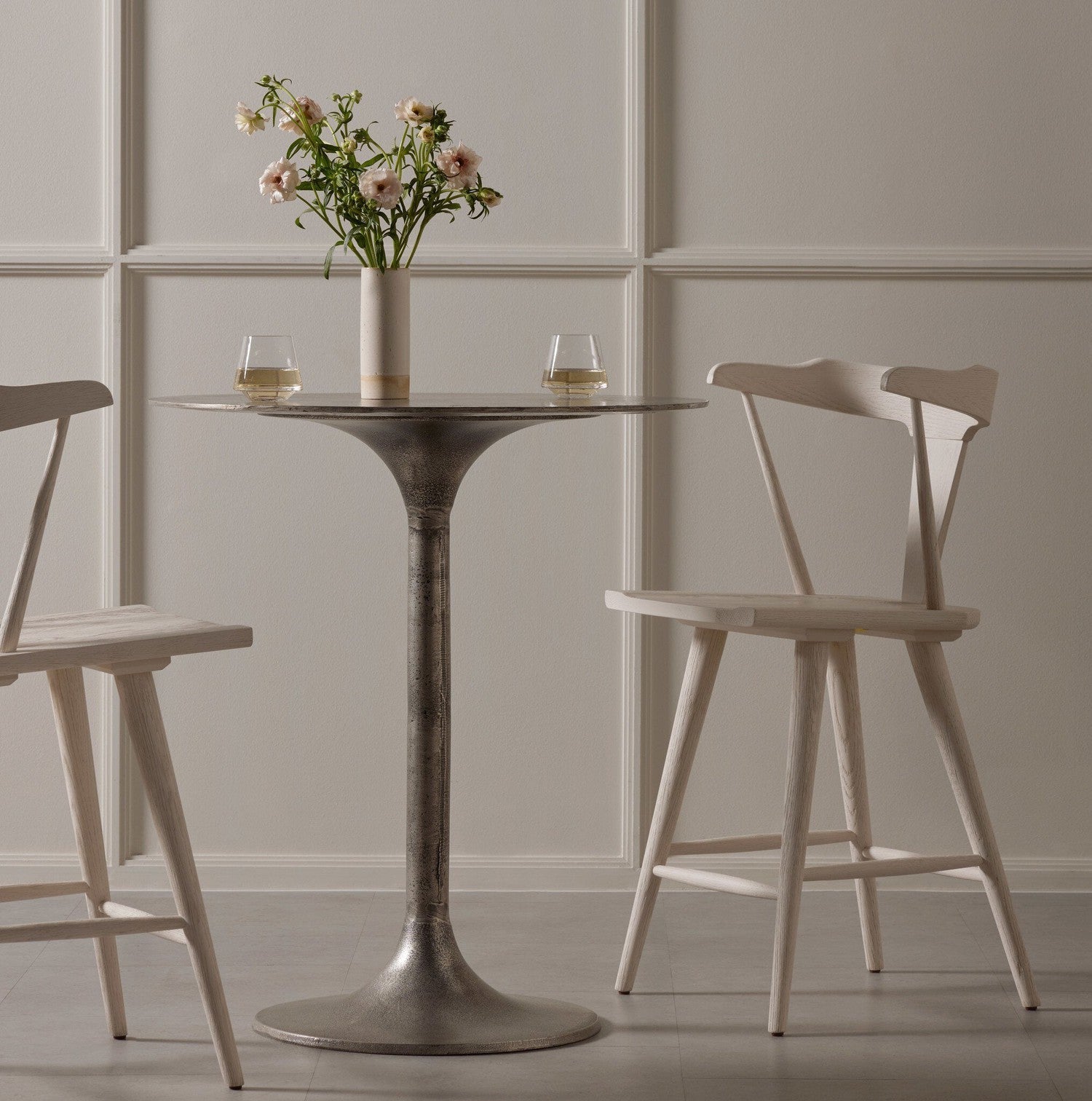 Simone Bar + Counter Table - Raw Antique Nickel