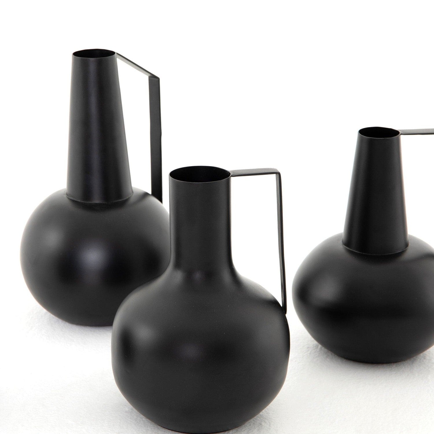 Aleta Vases, Set Of 4 - Iron Matte Black