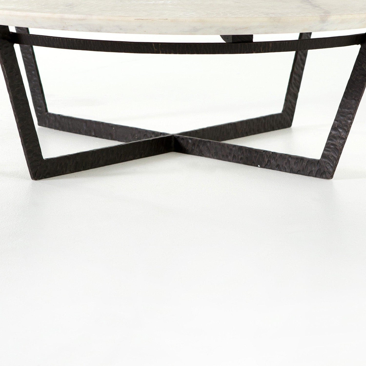 Felix Round Coffee Table - Sandblasted White Marble