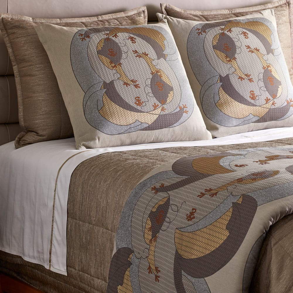 Kosode Pillow-Ann Gish-ANNGISH-PWKS2626-BLE-GLD-Pillows-2-France and Son
