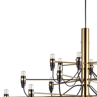 Mid Century 2097 Brass Chandelier-France & Son-LBC004BRASS-Chandeliers-2-France and Son