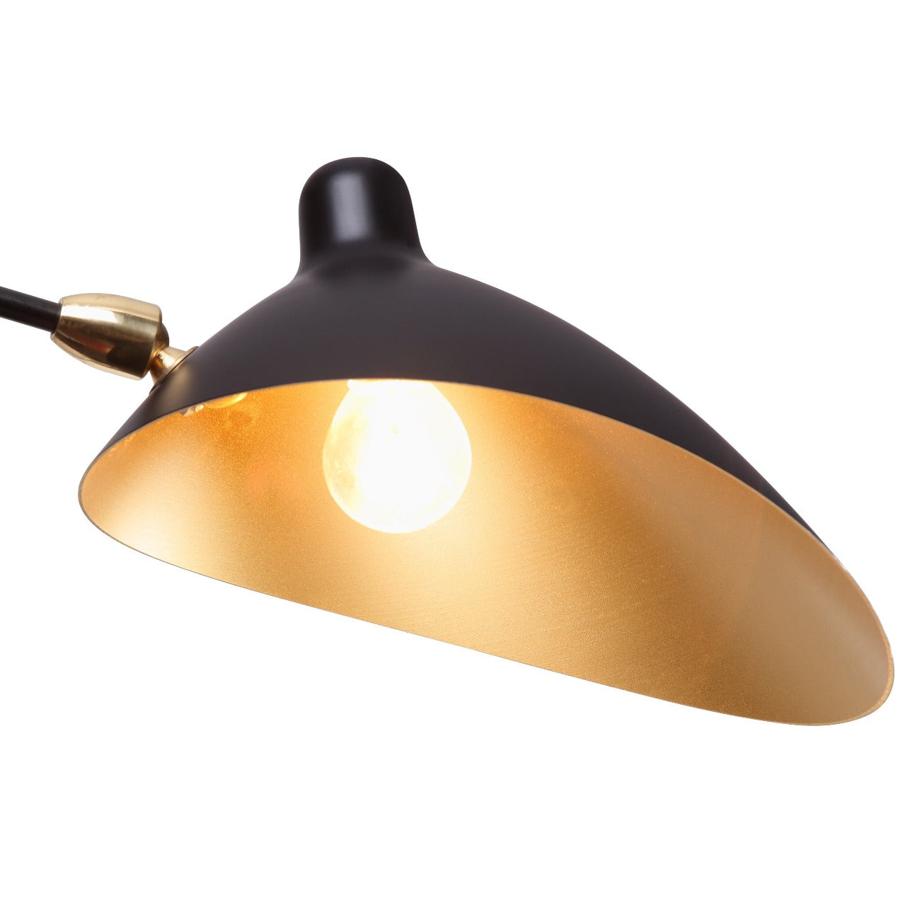 Mid Century Three-Arm MCL-R3 Ceiling Lamp-France & Son-LBC016BLK-ChandeliersBlack-6-France and Son