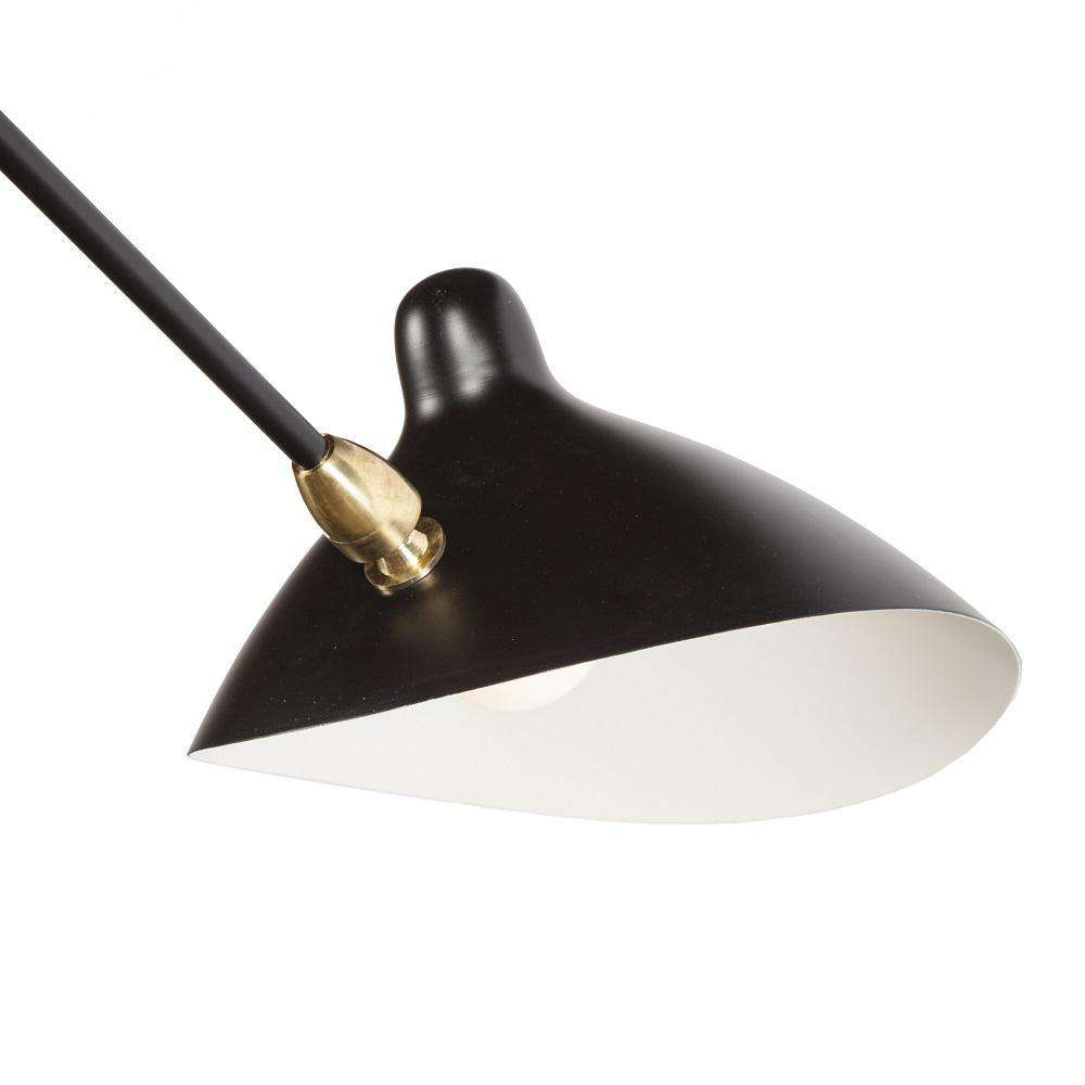 Three-Arm Mouille Ceiling Lamp - 220V-France & Son-LAC016BLK-ChandeliersBlack-2-France and Son