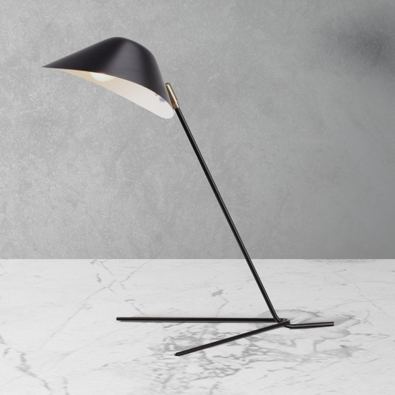 Serge Mouille Table Lamp-France & Son-LBT094BLK-Table LampsBlack-1-France and Son