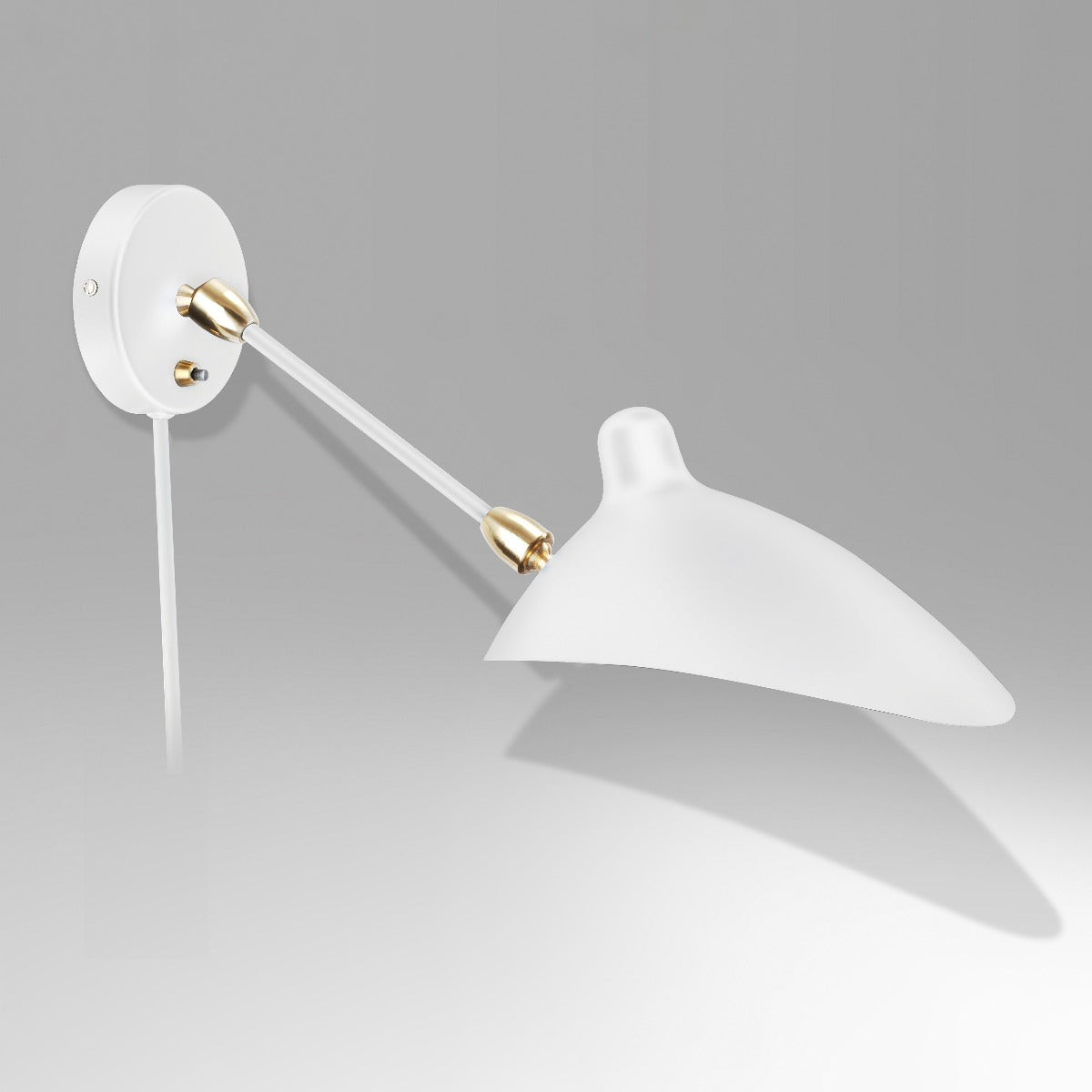 Mid Century Mouille Double Swivel Sconce - 19"-France & Son-LBW016BLK-Wall LightingBlack-5-France and Son