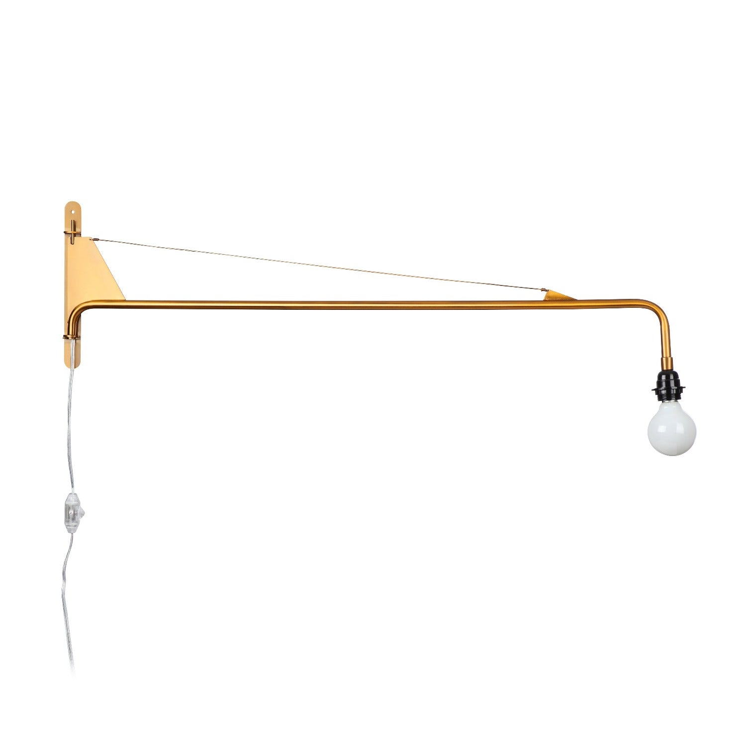 Mid Century Gannon Rotating Wall Lamp-France & Son-LBW044BRASS-Wall LightingBrass-2-France and Son