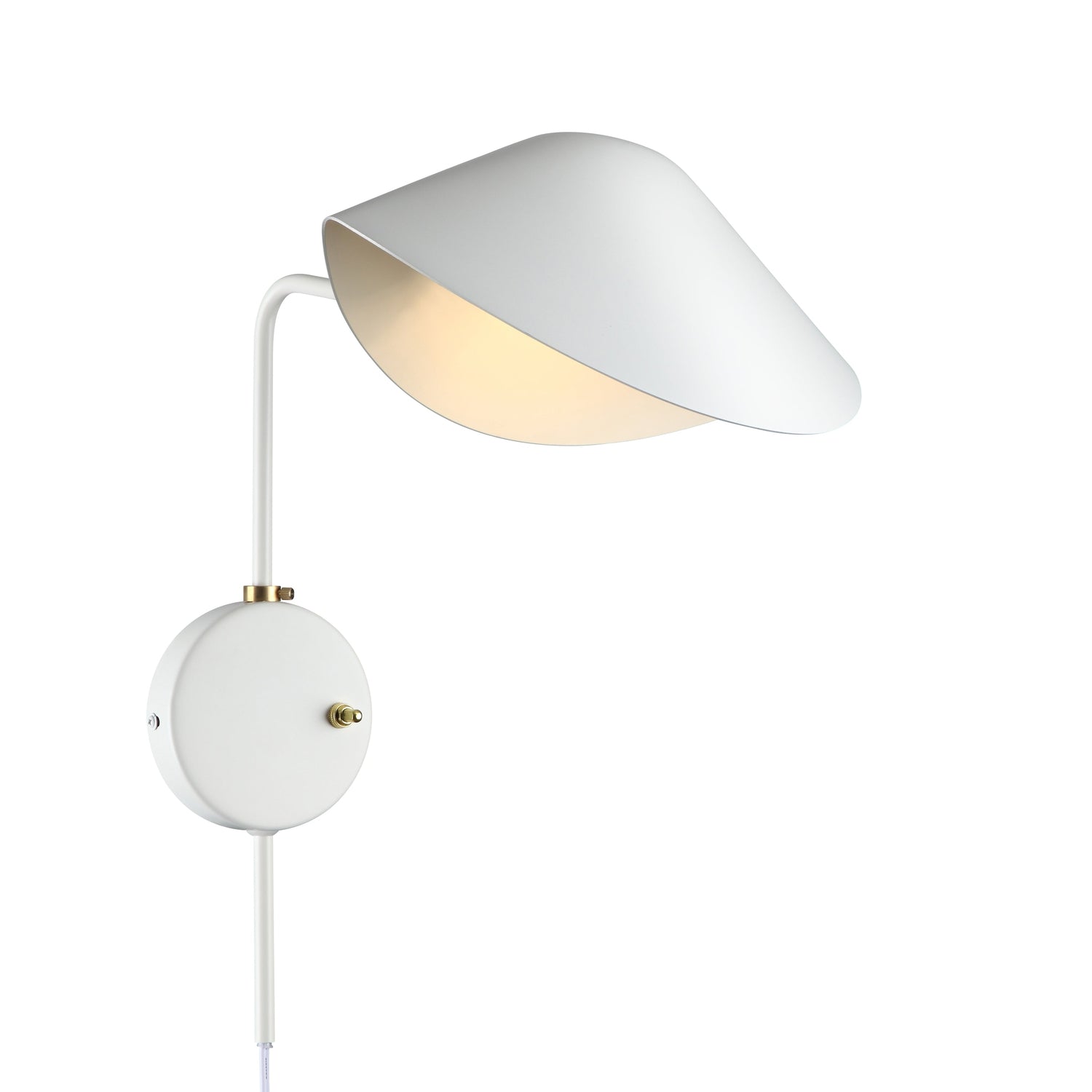 Mid Century Serge Antony Rotating Wall Sconce-France & Son-LBW060WHT-Wall LightingWhite-7-France and Son