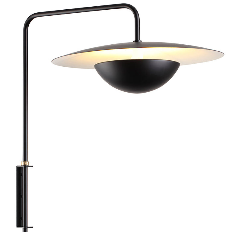 Mid Century Conical Wall Lamp-France & Son-LBW091ABLK-Wall Lighting-4-France and Son