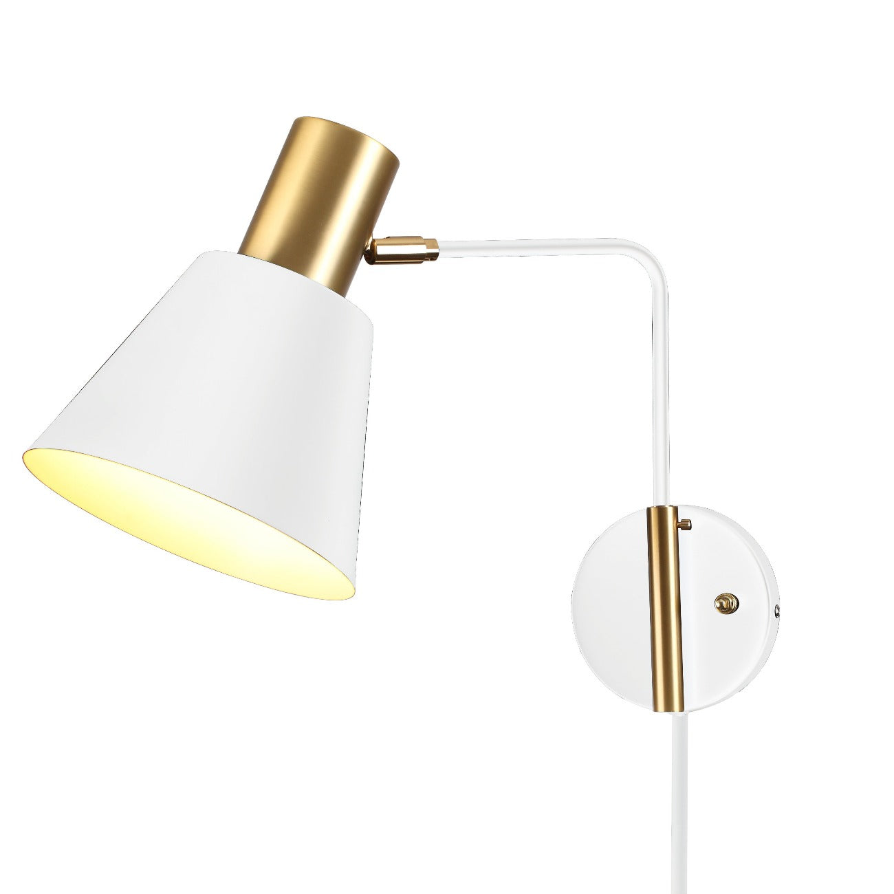 Mid Century Norre Rotating Wall Sconce-France & Son-LBW107BLKBRS-Wall LightingBlack-5-France and Son