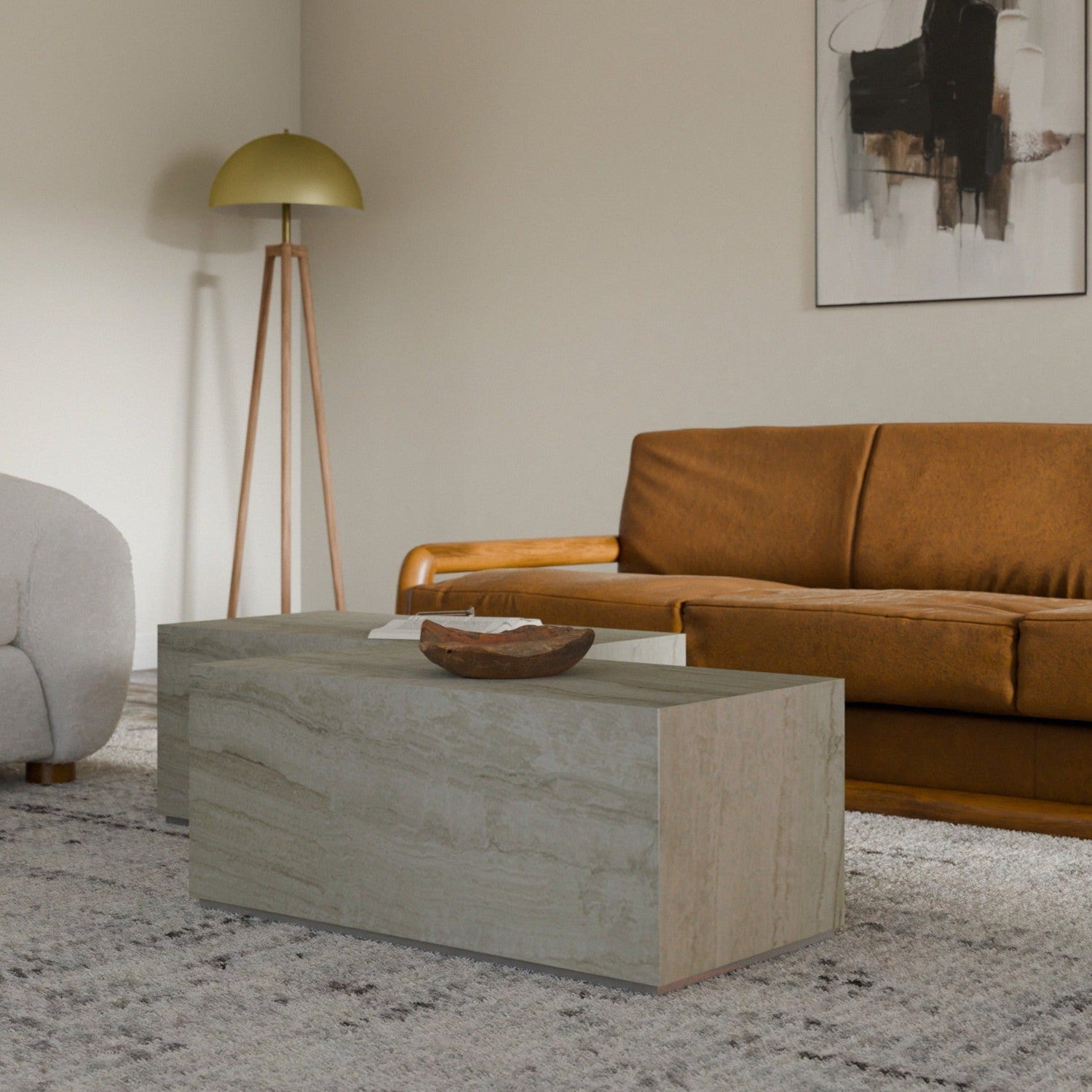 Brass Dome Roche Floor Lamp-France & Son-LM1601FBRS-Floor Lamps-2-France and Son