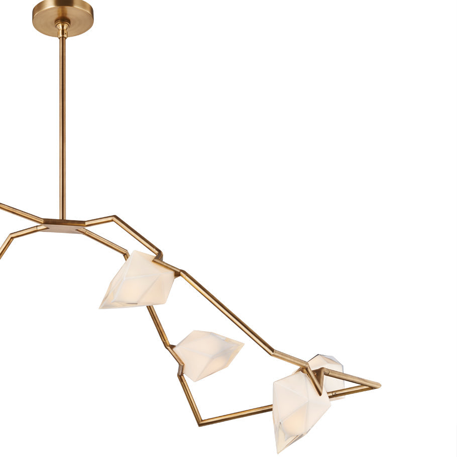 Modern Branching Geode Chandelier - Large-France & Son-LM9198PBRS-Chandeliers-3-France and Son