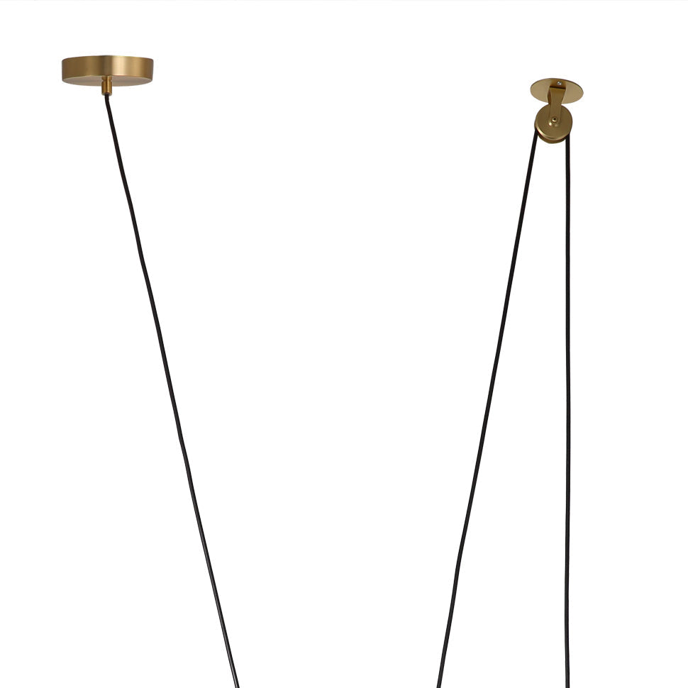 Globe Counterweight Pendant Light-France & Son-LM9234PBRS-Pendants-4-France and Son