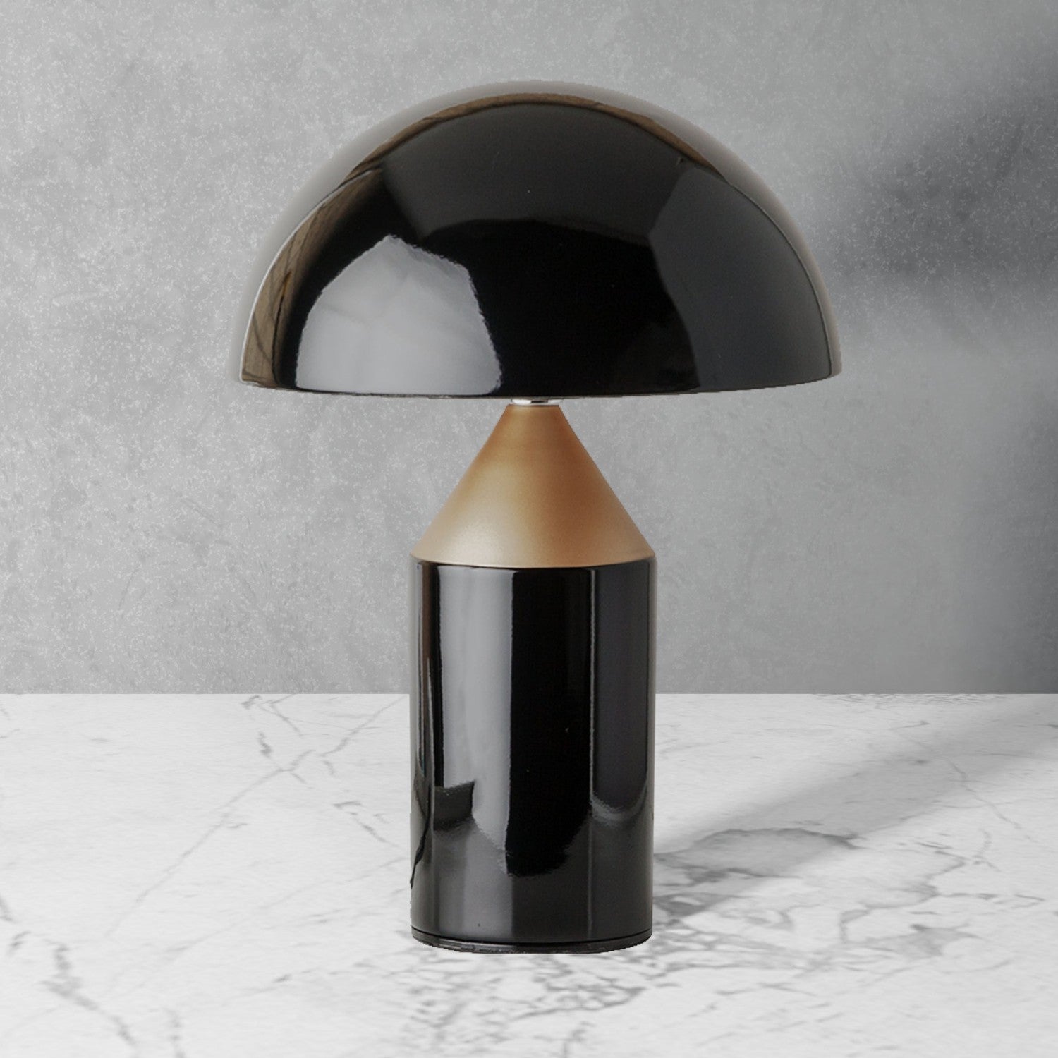 Mid Century Mushroom Table Lamp - Black and Copper-France & Son-LN3037BLKS-Table LampsClassico-1-France and Son