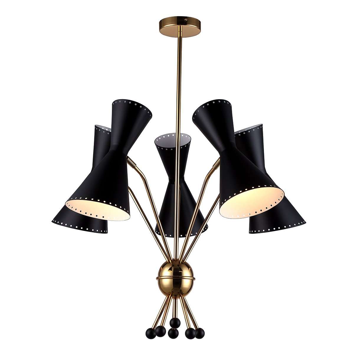 Stilnovo Bow Chandelier-France & Son-LN6475BLK-Chandeliers-1-France and Son