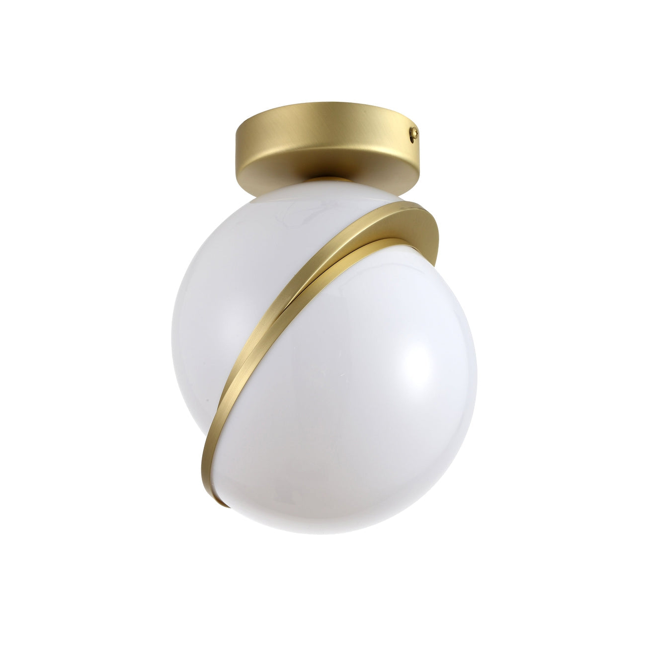 Sliced Globe Flush Mount-France & Son-LN6652BRASS-Flush Mounts-2-France and Son