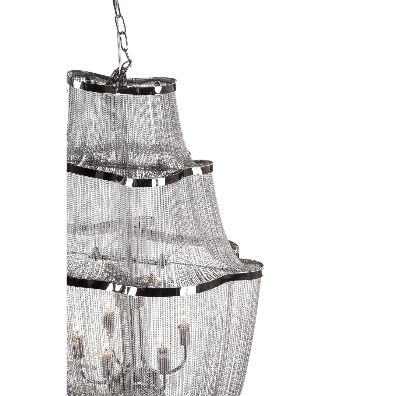 Atlantis Tiered Chain Chandelier-France & Son-LS1080S1-Chandeliers-2-France and Son