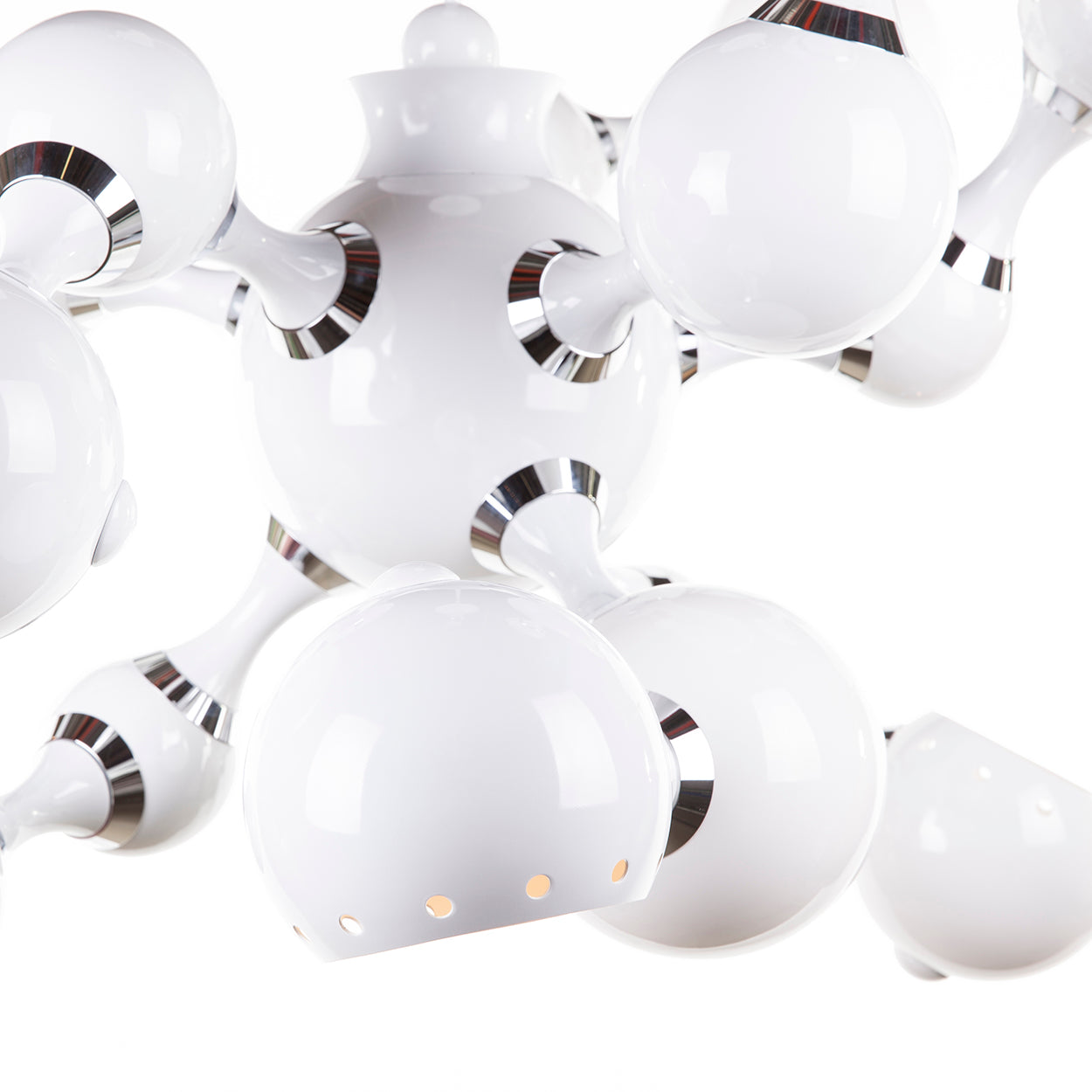 Atomic Chandelier - White-France & Son-LS1165SWHT-Chandeliers-2-France and Son