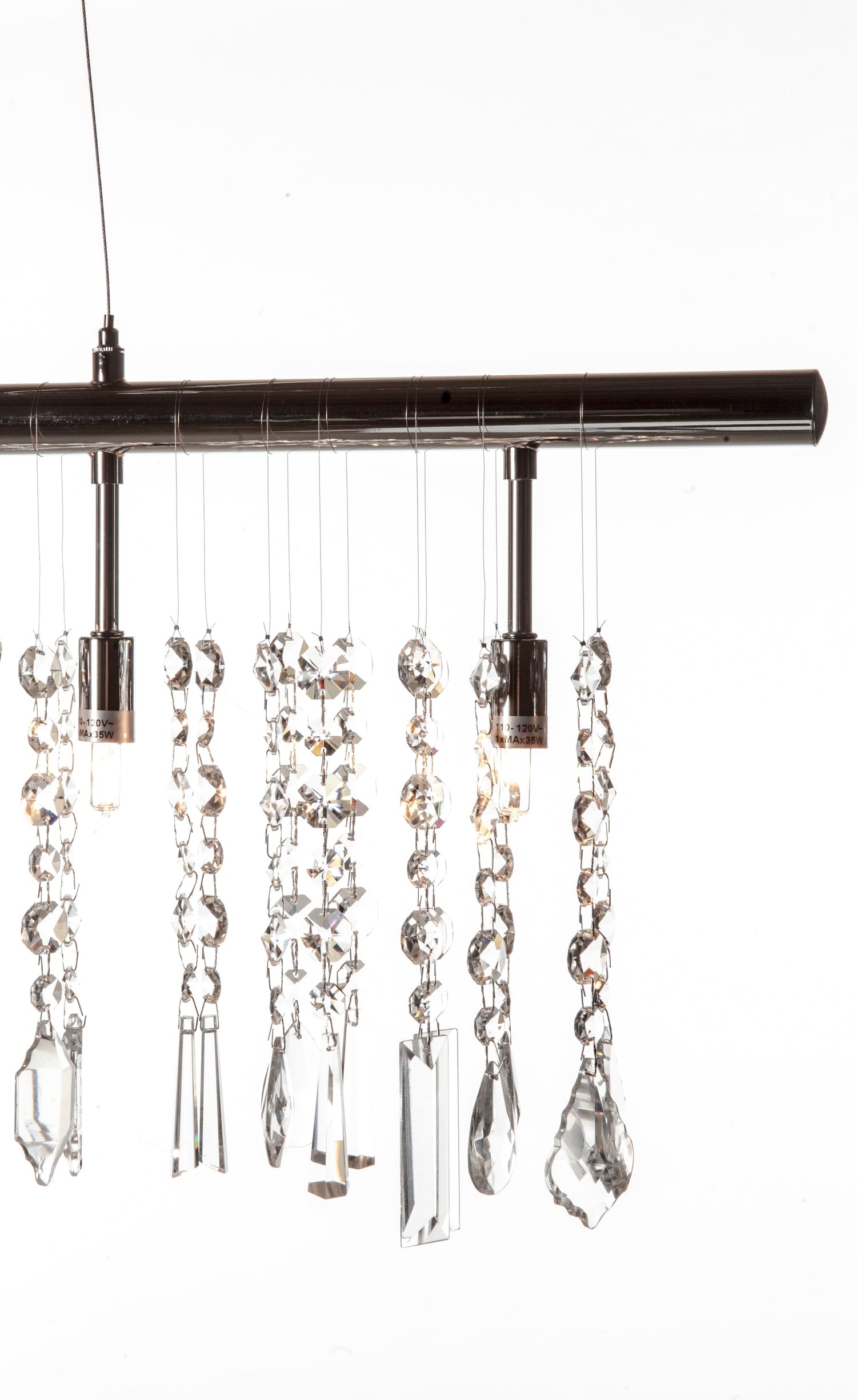 Glamorous Linear Crystal Suspension Light-France & Son-LS30181-Chandeliers-2-France and Son