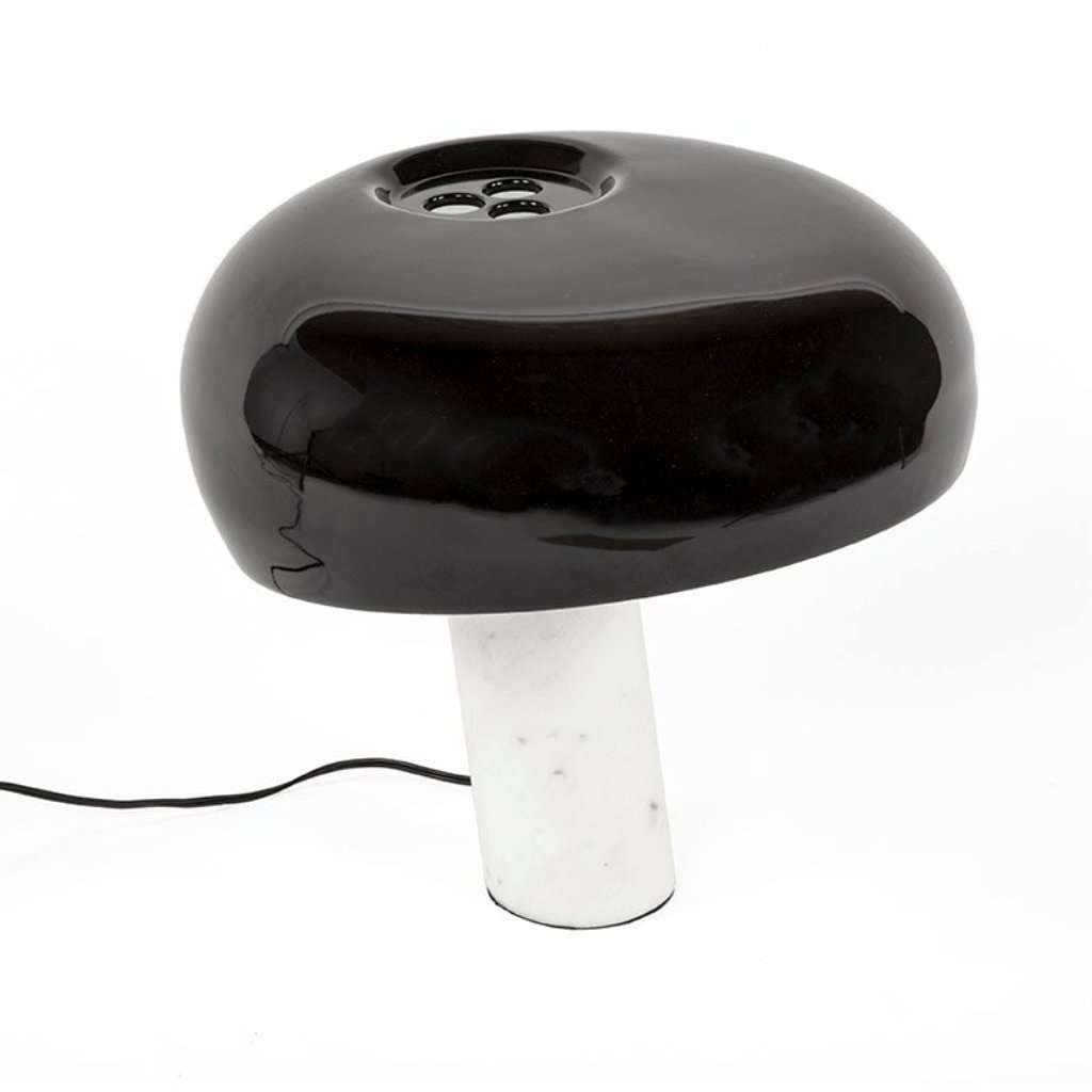 Mid Century Beagle Marble Table Lamp-France & Son-LBT2006BLKWHT-Table LampsBlack-7-France and Son