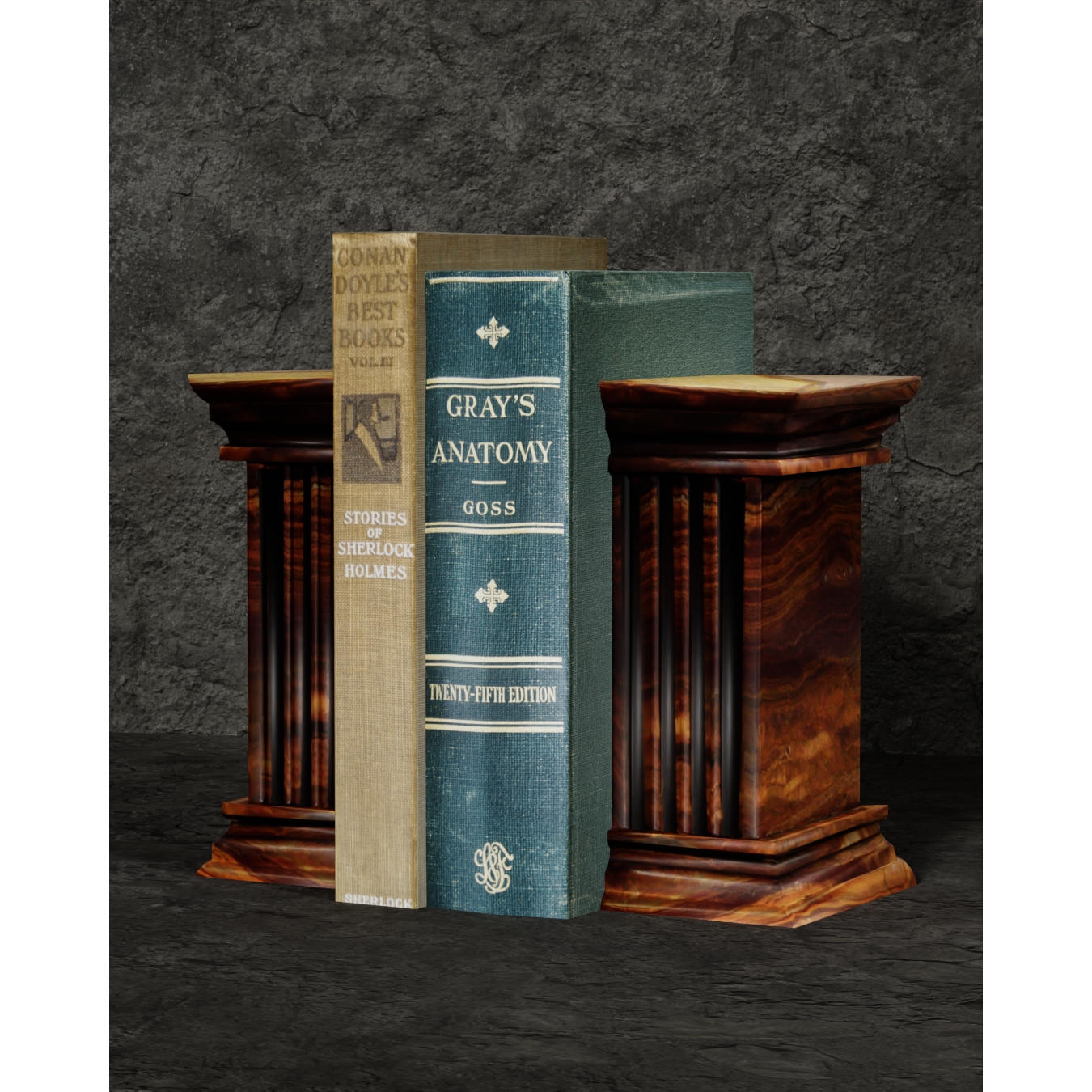 Epoch Collection Alabaster Stone Bookends-FABLER-MC-BE40-SB-Bookends-1-France and Son