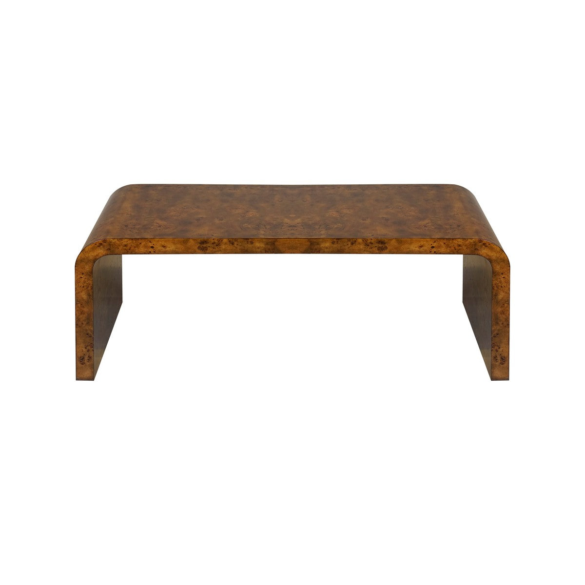 Newbury - Waterfall Coffee Table In Dark Burl Wood