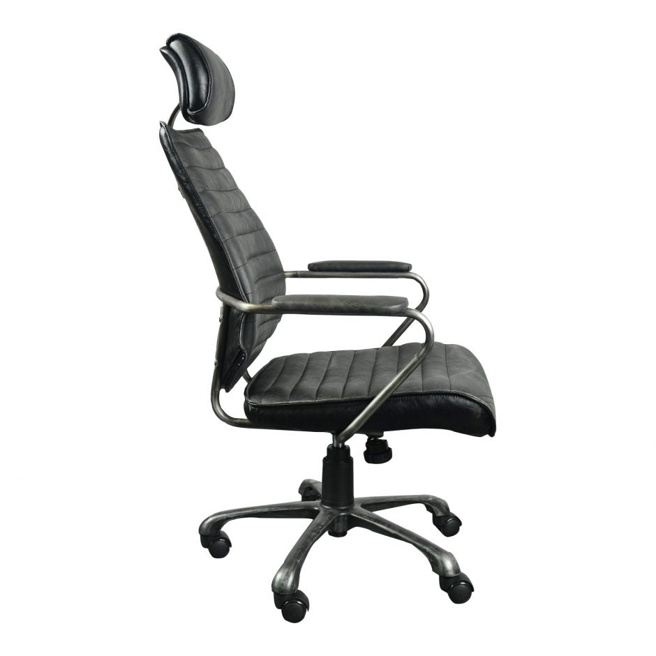 Executive Swivel Office Chair Black-Moes-MOE-PK-1081-02-Task Chairs-3-France and Son