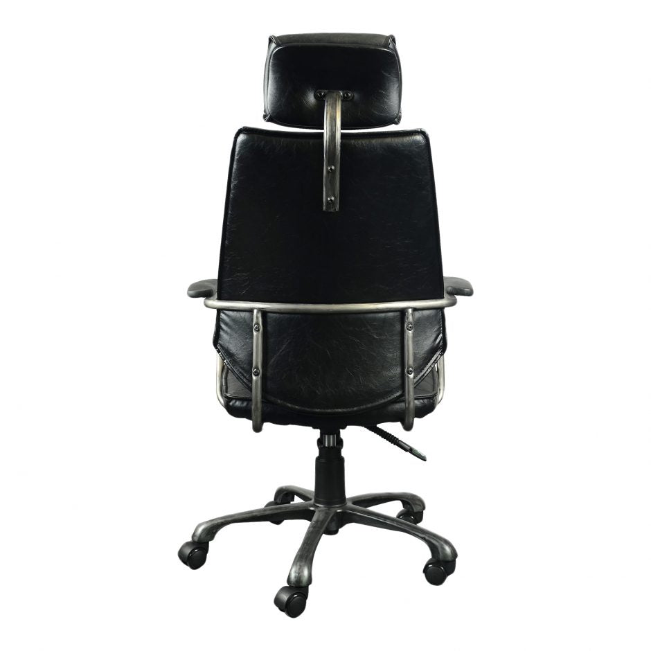 Executive Swivel Office Chair Black-Moes-MOE-PK-1081-02-Task Chairs-4-France and Son