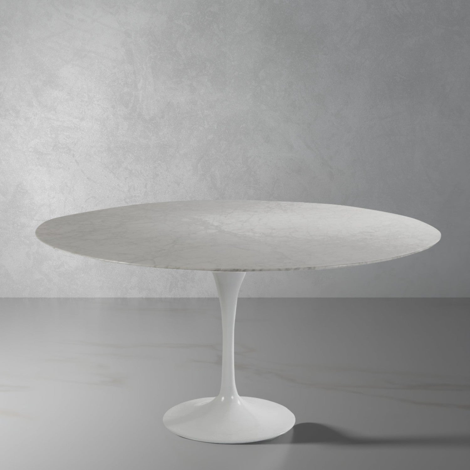 Carrara Marble Pedestal Tulip Dining Table - Round-France & Son-RT335R30WHT-Dining Tables30" Diameter-1-France and Son