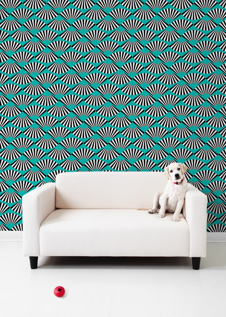Fanning Out Wallpaper-Mitchell Black-MITCHB-WCJT1-BE-PM-10-Wall DecorPatterns Berry-Premium Matte Paper-7-France and Son