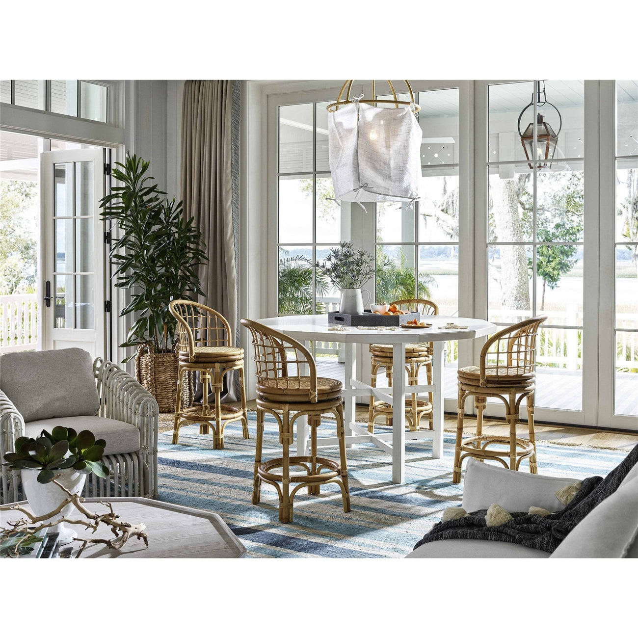 Getaway Rattan Counter Stool-Universal Furniture-UNIV-U033E602-Bar Stools-3-France and Son