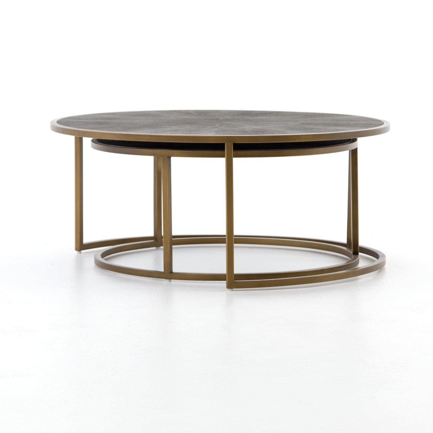 Shagreen Nesting Coffee Table - Grey Shagreen