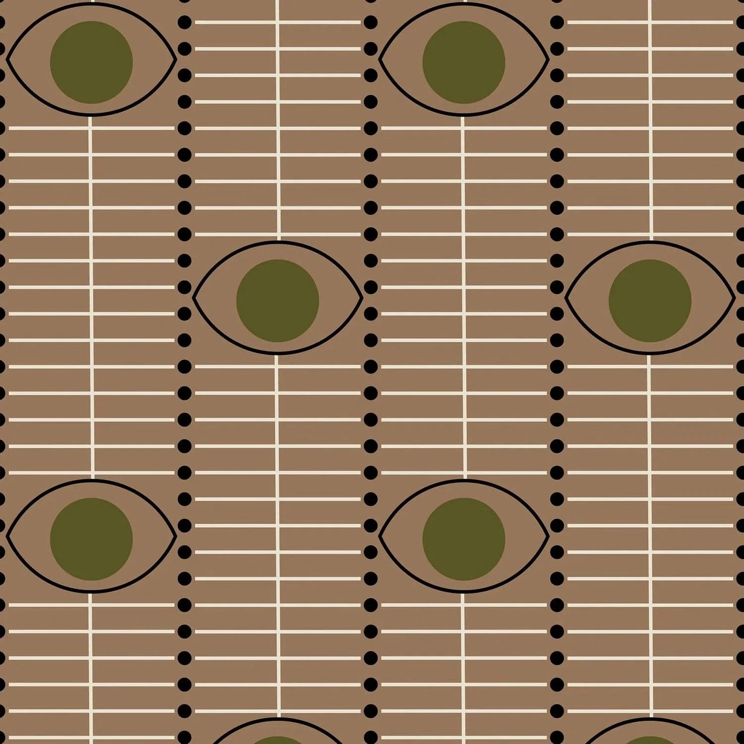 Osidan Wallpaper-Mitchell Black-MITCHB-WC420-EO-PM-10-Wall PaperPatterns Earth and Olive-Premium Matte Paper-5-France and Son