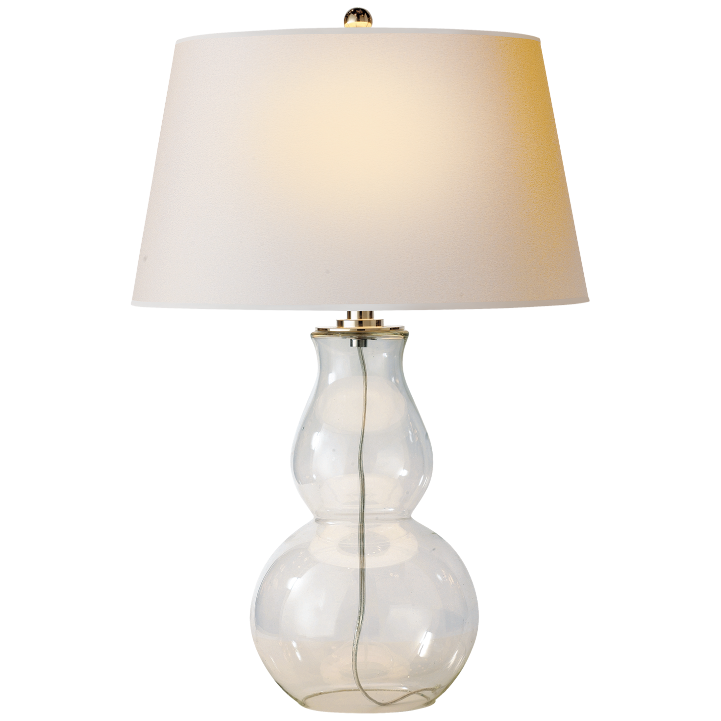 Olympia Bottom Gourd Table Lamp-Visual Comfort-VISUAL-SL 3811CG-NP-Table LampsClear Glass-1-France and Son