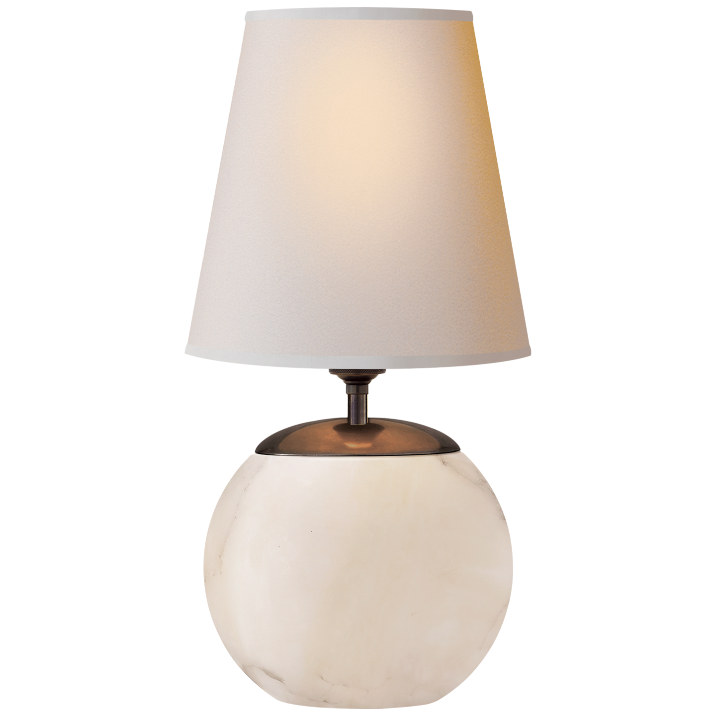 Tea Accent Lamp-Visual Comfort-VISUAL-TOB 3014ALB-NP-Table LampsRound-Alabaster-1-France and Son