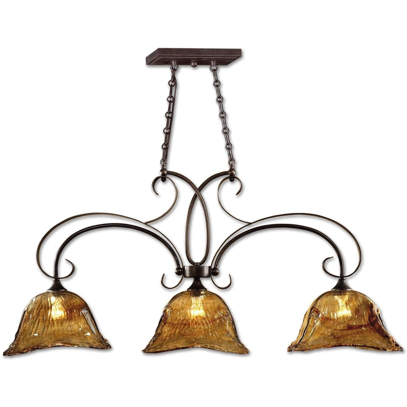 Uttermost Vetraio 3 Lt Bronze Kitchen Island Light