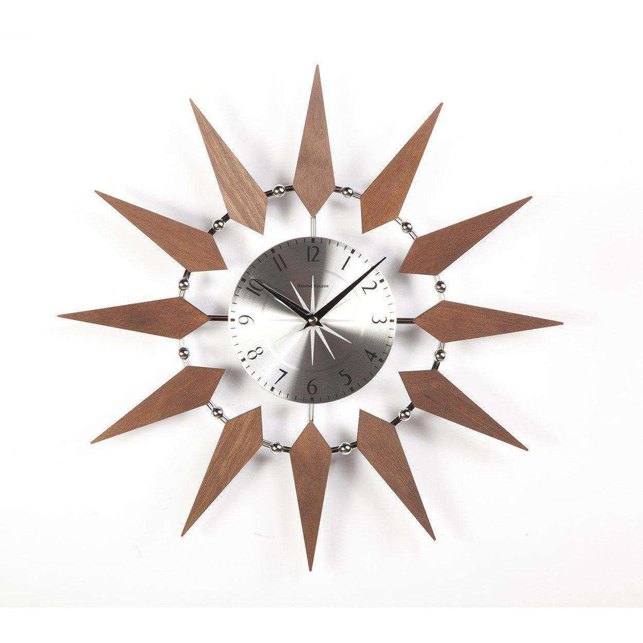 Mid Century Modern Floating Sunburst Clock