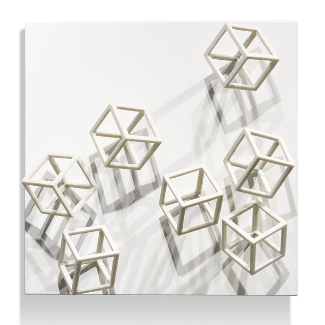 Substrate Wall Play- 6"TH-Gold Leaf Design Group-GOLDL-ART1323-CR-Wall DecorWhite W/ Cubical White-3-France and Son