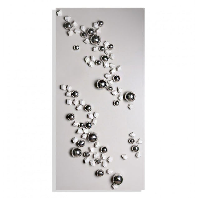 Substrate Wall Play Grey w/Crystal & Orb - 24"-Gold Leaf Design Group-GOLDL-ART1594-50-Wall Decor-1-France and Son